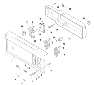 Control Panel Diagram and Parts List for 030754-00  Briggs and Stratton Generator